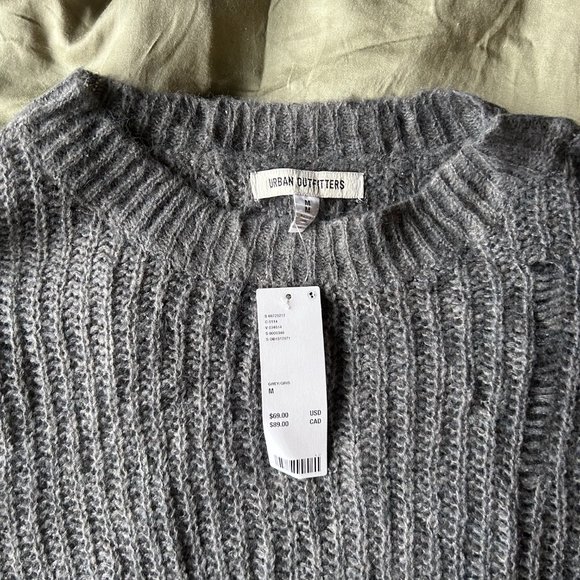 UO Distressed Grey Sweater - Picture 3 of 3